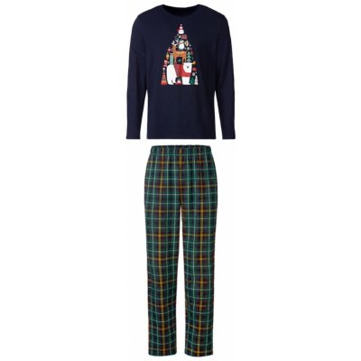Townland pánské pyžamo dlouhé vánoční tmavě modré – Zbozi.Blesk.cz