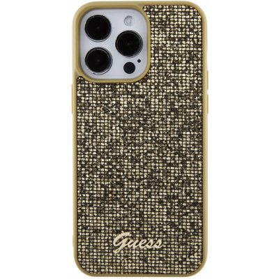 Pouzdro Guess PU Square Mirror Script Logo iPhone 15 Pro Max Gold – Zboží Mobilmania