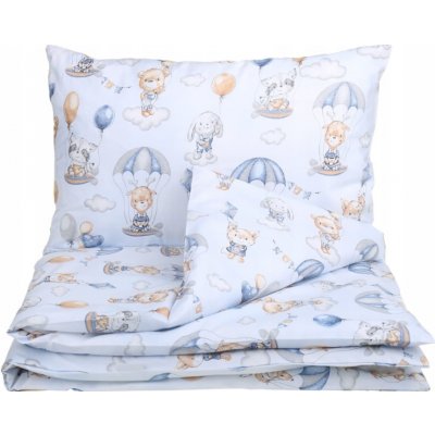 eliNeli povlečení Zvířátka v Oblacích zelené 90 x 120 cm – Zboží Dáma