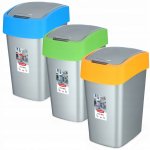 Curver FLIP BIN 25 l šedostříbrná / žlutá – Zboží Dáma