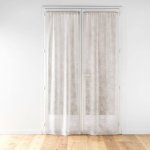 Douceur d`Interieur Sada záclon s listovým vzorem, KARLA, 70 x 240 cm – Hledejceny.cz