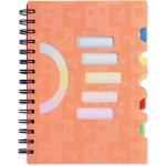 Argus Spirálový sešit s rozdružovačem A5 oranžová – Zboží Živě