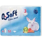 Q-Soft Kuchyňské utěrky extra savé 3 vrstvé 4 ks – Hledejceny.cz