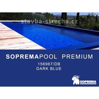 SOPREMAPOOL Bazénová PVC fólie, PREMIUM Dark Blue 1,65 x 25 m