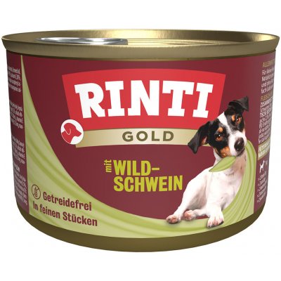 Rinti Gold s jemnými kousky kančího masa 24 x 185 g