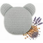 BocioLand TEDDY nahřívací polštářek s třešňovými pecičkami a levandulí šedý – Sleviste.cz