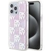 Pouzdro a kryt na mobilní telefon Apple DKNY Liquid Glitter Checkered Pattern iPhone 15 Pro Max růžový