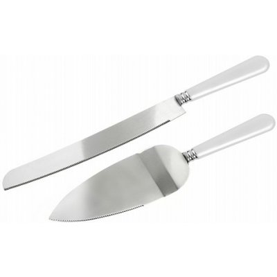 PartyDeco Servírovací set - Servírovací nůž a lopatka na svatební dort – Zboží Dáma