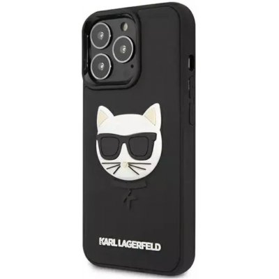 Pouzdro Karl Lagerfeld hard iPhone 13 / 13 Pro černé 3D Rubber Choupette – Zboží Mobilmania