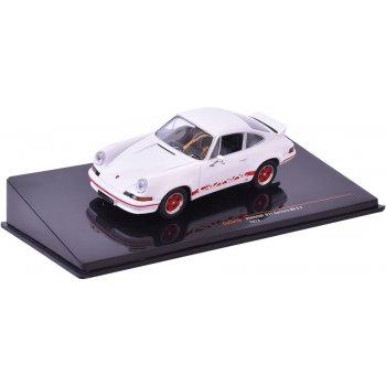 Welly Carrera Porsche 911 RS 1973 model bílé s pruhem červeným 1:34