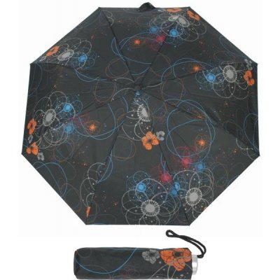 Doppler Mini Light printed dámský skládací lehký deštník 722165CZ-01 černý – Zboží Mobilmania