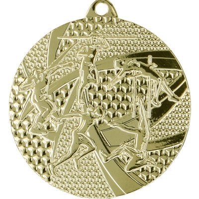 Designová kovová medaile Pětiboj Zlatá 5 cm – Sleviste.cz