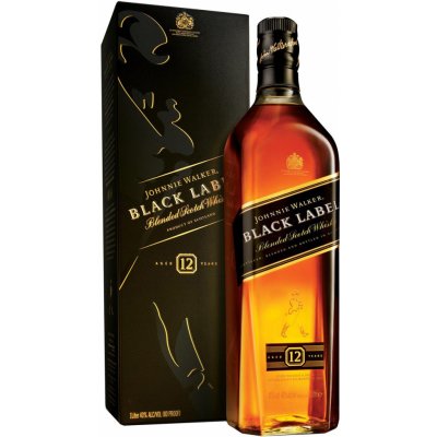 Johnnie Walker Black LABEL 12y 40% 1 l (krabička)