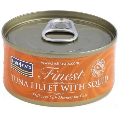 Fish4Cats Finest s tuňákem a olihní 70 g
