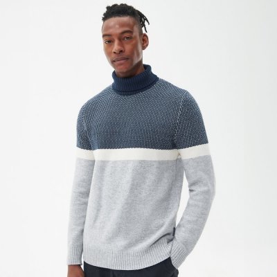 Barbour Bream Knitted Jumper napůl vzorovaný rolák