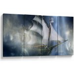 Obraz - Loď duchů, Čtyřdílný 160x80 cm – Hledejceny.cz