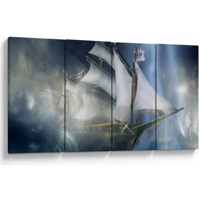 Obraz - Loď duchů, Čtyřdílný 160x80 cm – Hledejceny.cz
