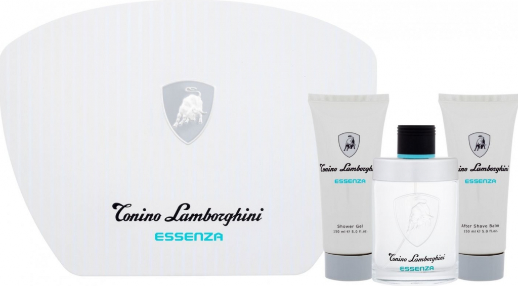 Lamborghini Essenza EDT 125 ml + balzám po holení 150 ml + sprchový gel 150 ml dárková sada