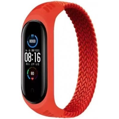 Vázaný nylon - Mi Band 3/4/5/6 náhradní náramek Barva VN pásku: Červená MBSCZ-MB006 – Zboží Mobilmania