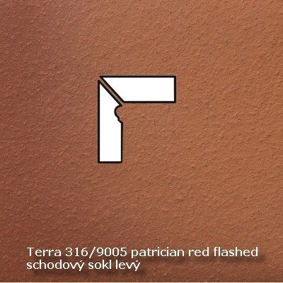 Ströher Keraplatte Terra 316/9006 patrician red flashed délka ramene 29 cm cihlová 1ks