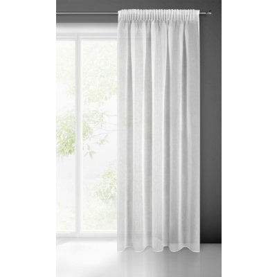 HOTOVÁ ZÁCLONA SONIA NA PÁSCE 140X270 CM BÍLA – Zboží Mobilmania