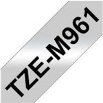 Brother TZE-M961, černý tisk stříbrný podklad 8 m x 36 mm – Hledejceny.cz