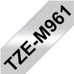 Brother TZE-M961, černý tisk stříbrný podklad 8 m x 36 mm – Zbozi.Blesk.cz