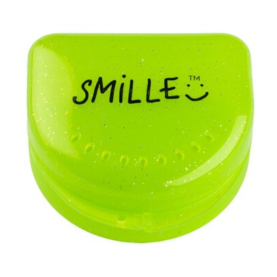 Profimed světle zelená schránka na rovnátka s flitry – Zboží Dáma