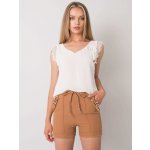 Bílý top s krajkou DHJ TP 13317 25P WHITE – Zboží Mobilmania