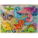 Tooky Toy puzzle Zvířátka Dinosauři odpovídají tvarům – Zbozi.Blesk.cz