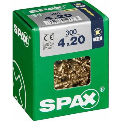Spax Yellox Univerzální vrut, ø 4 × 20 mm, PZ2, zápustná hlava, 300 ks 4081020400207 – Hledejceny.cz