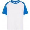 Dětské tričko JHK Ttičko Baseball TSUKBSBV kontrastní krátký rukáv, dětské 1TE-TSUKBSBV white/red