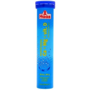 Haas Ca + Mg + vitamin D 20 šumivých tablet