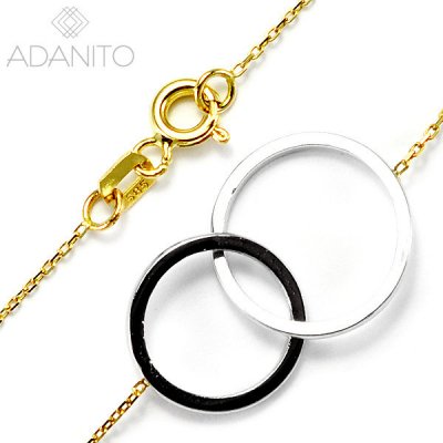 Adanito Zlatý spojené kroužky z kombinovaného zlata BRNH0550GS
