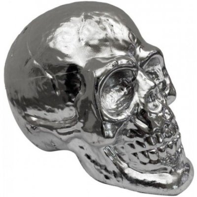 CHAKS Dekorace Lebka stříbrná 17 x 11,5 x 13,5 cm – Zboží Dáma CHAKS Dekorace Lebka stříbrná 17 x 11,5 x 13,5 cm – Zboží Dáma