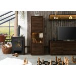 Bighome Bark Akácie 58x40x180 tmavě hnědá lakovaná – Hledejceny.cz