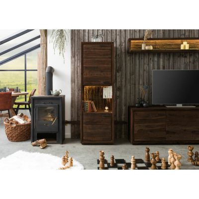 Bighome Bark Akácie 58x40x180 tmavě hnědá lakovaná – Hledejceny.cz