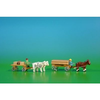 Volker und Heiko FlathErzgebirgische Volkskunst Miniaturní hračkářská vesnička Seiffen, 12 dílků, velikost figurek cca 2,6 cm
