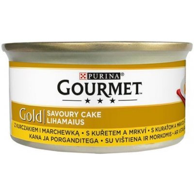 Gourmet Gold Cat Savoury Cake kuře mrkev 85 g – Hledejceny.cz