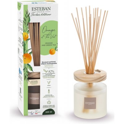 Esteban Paris Parfums Nature tyčinkový difuzér Orange & Green Tea 200 ml – Sleviste.cz