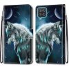 Pouzdro a kryt na mobilní telefon Samsung Protemio 32096 Art Peňaženkový kryt Samsung Galaxy A12 / M12 WHITE WOLF