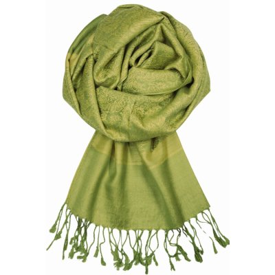 Abante cashmere šála olive 68 světle zelená