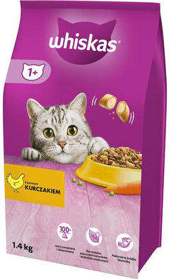 WHISKAS ADULT KUŘECÍ SUCHÉ 1,4 KG