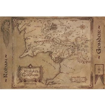 Mapa Rohanu a Gondoru