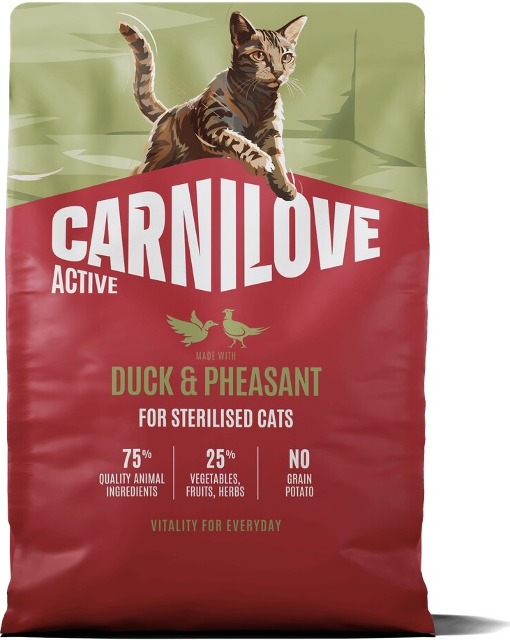 Carnilove Active Adult Cat All Breeds Sterilised Duck and Pheasant 2 kg