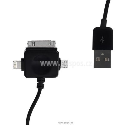 Whitenergy 09984 USB 2.0, 100cm, černý – Zboží Mobilmania