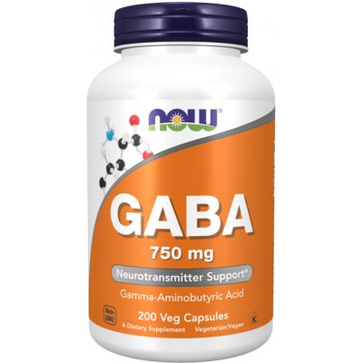Now Foods GABA kyselina gama-aminomáselná 750 mg 200 rostlinných kapslí – Hledejceny.cz