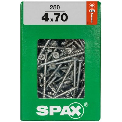 Spax Uni vrut zápust.hlava T-Star+ T20 4CUT část.závit Wirox 4 x 70 mm 250 ks – Hledejceny.cz