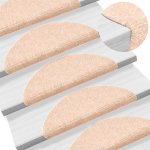 Nábytek XL Samolepící nášlapy na schody 15 ks vpichované 56x17x3 cm hnědé – HobbyKompas.cz