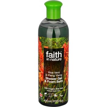 Faith in Nature přírodní sprchový gel a pěna BIO Aloe Ylang 400 ml